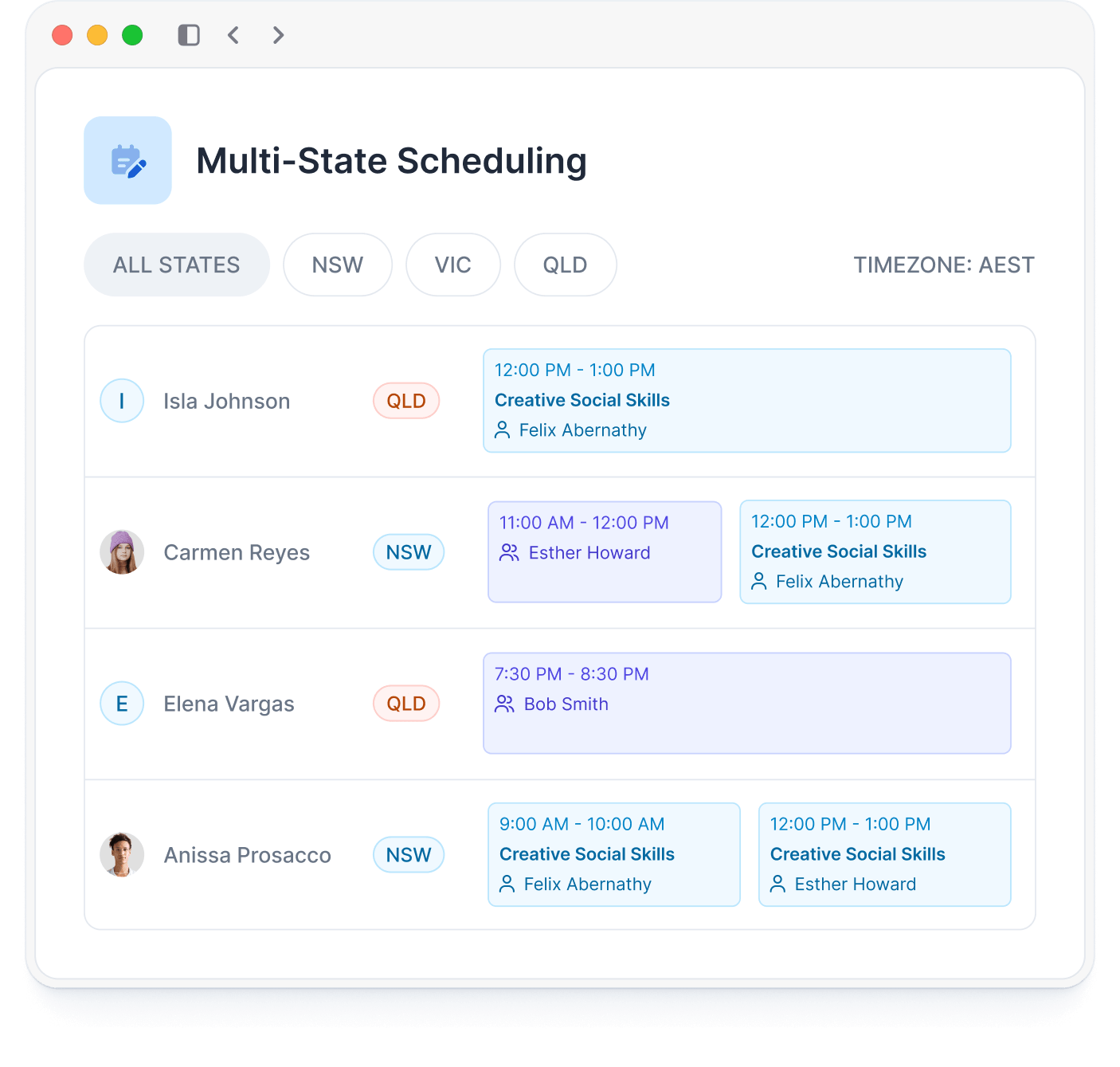 Multi-State Scheduling
