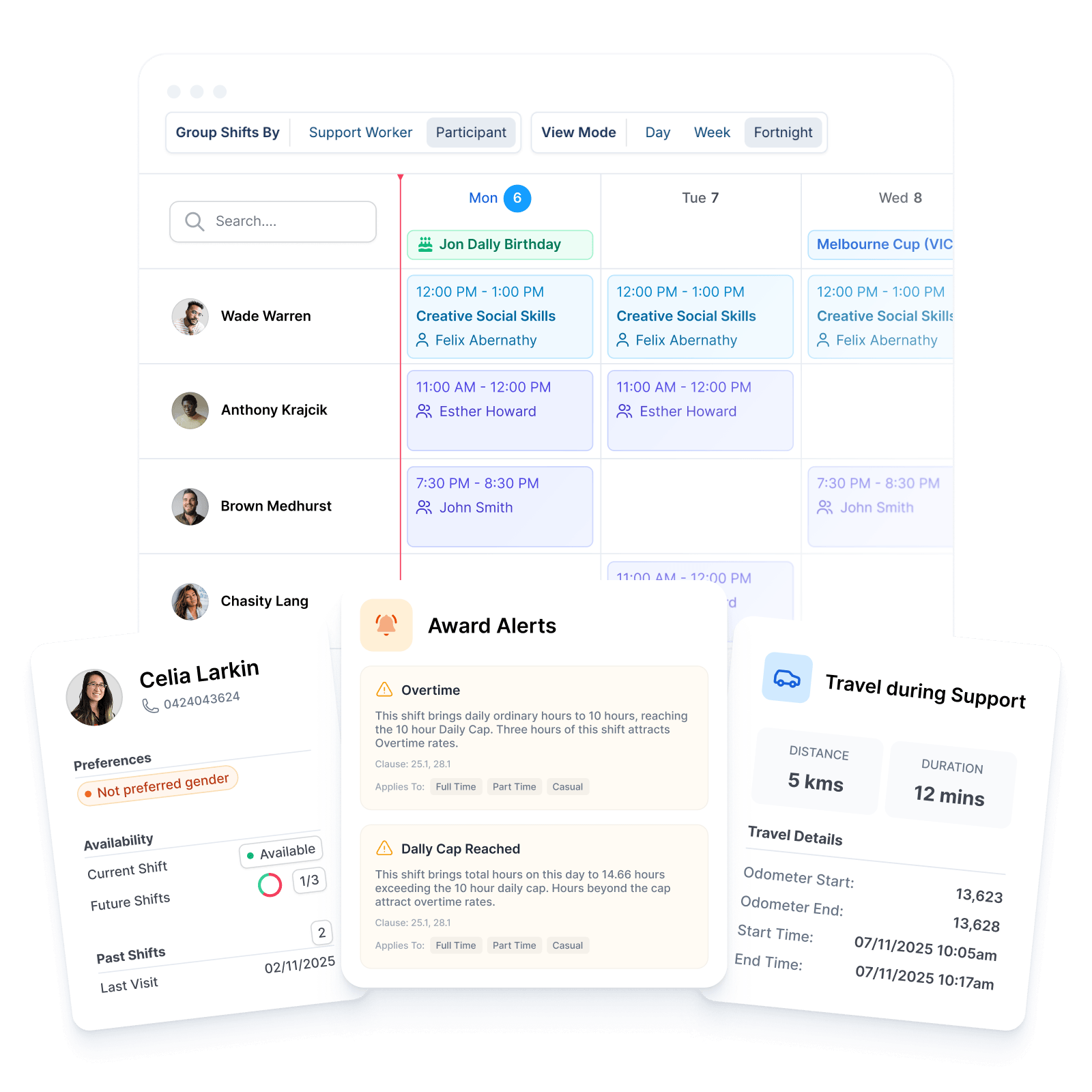 Scheduling & Rostering Illustration