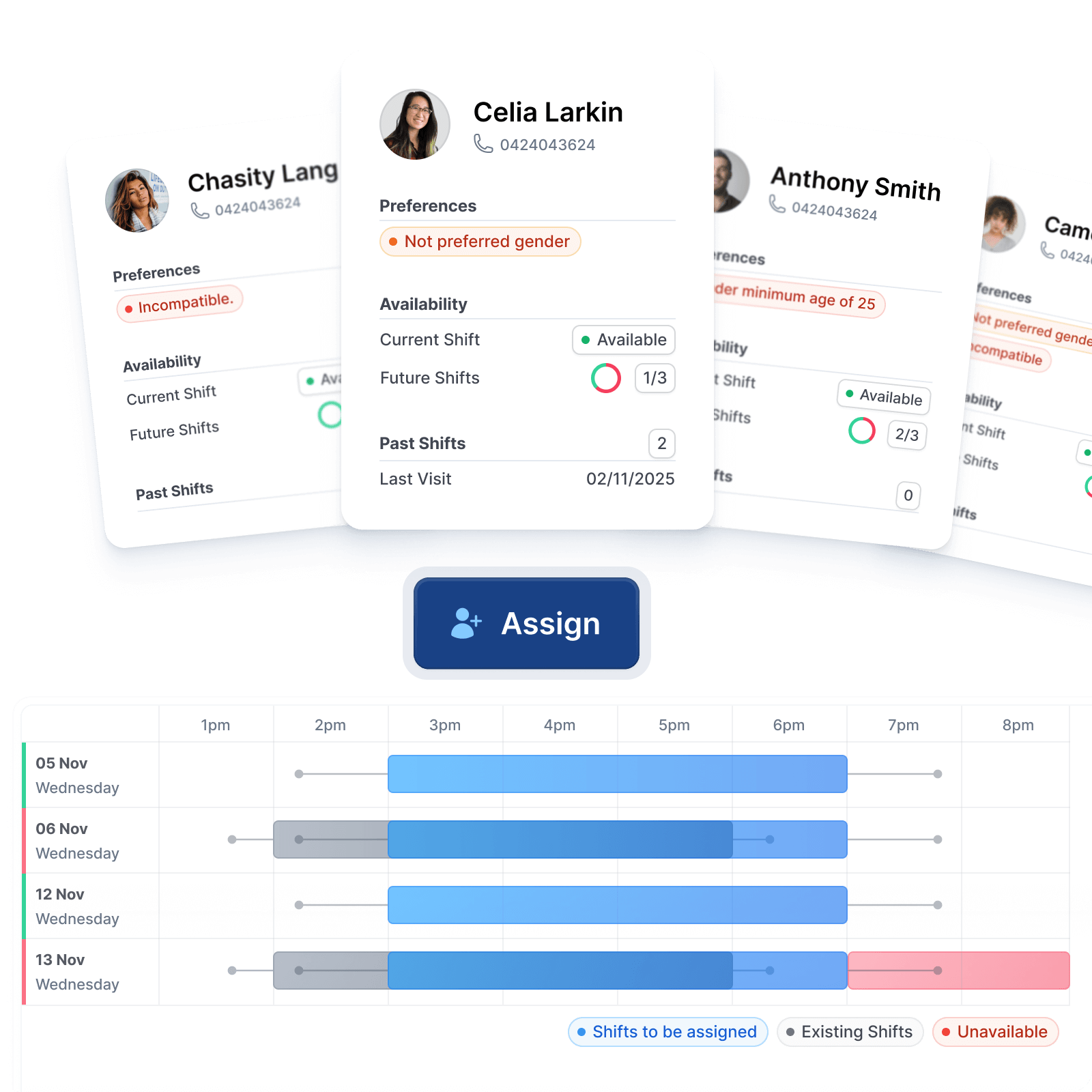 Participant preference matching