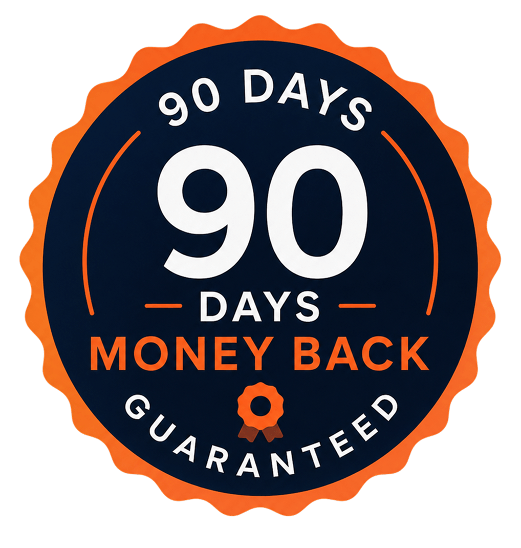 90-day money back guarantee
